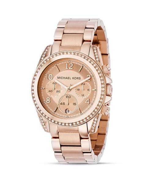 second hand michael kors rose gold watch|two tone rose gold watch.